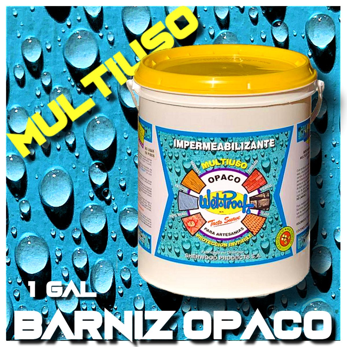 WETPROOF - BARNIZ IMPERMEABILIZANTE OPACO WET PROOF®  MULTIUSO INCOLORO 1 GALON