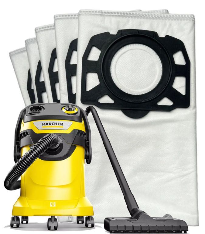 GENERICO PACK 5 bolsas para aspiradora Kärcher WD4 WD5 WD6