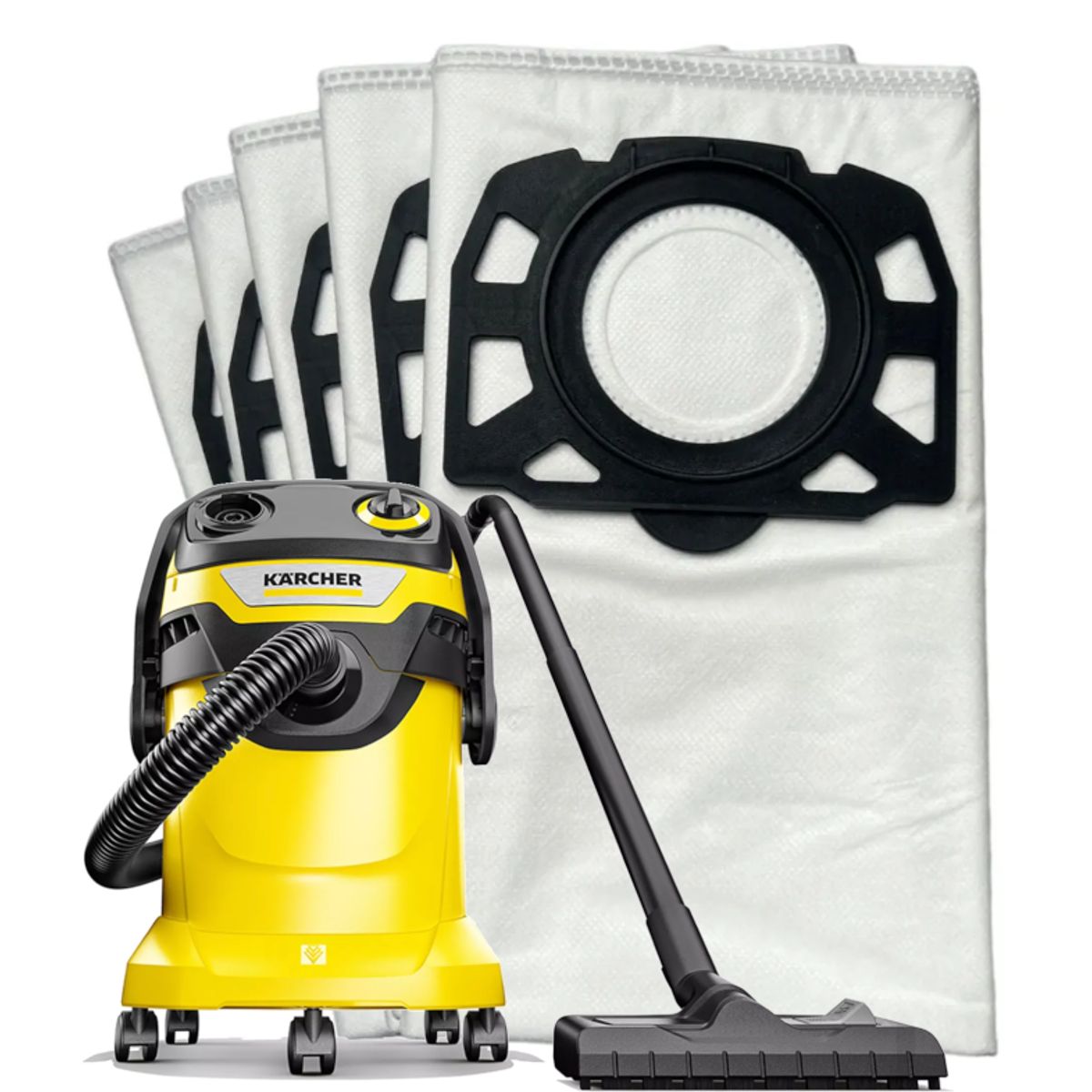 GENERICO - PACK 5 bolsas para aspiradora Kärcher  WD4 WD5 WD6
