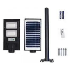 GENERICO - Lampara Foco Led Solar 100w Control Remoto + Soporte 003212