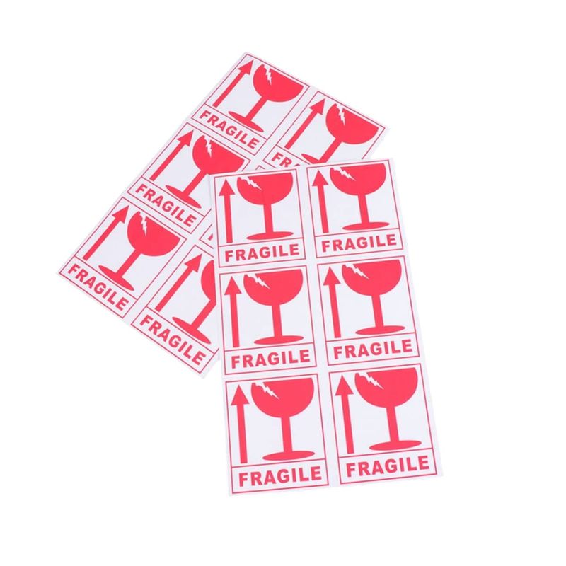GENERICO - Pack de 100 Etiquetas Adhesiva de  Advertencia Frágiles
