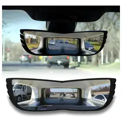 KUANGYE - Espejo Retrovisor Interior Curvo Anti Reflejo 30cm Universal
