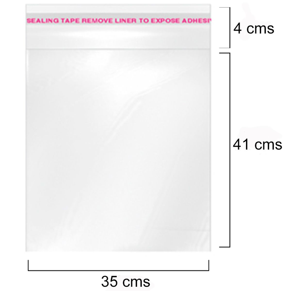 ALEMDALINDA - Bolsa Tipo Celofán Cierre Con Adhesivo 35x45 Cms 100 Unds