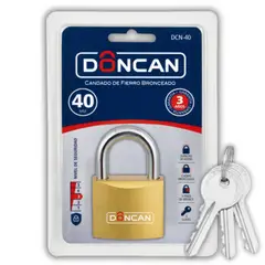 OEM - Pack de 3 Candados de 40mm Doncan de Acero Bronceado DCN-40