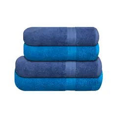 CHITECO - Pack 4 Toallas (By Lourdes) 500g Baño & Manos Azul Turquesa Azul Royal