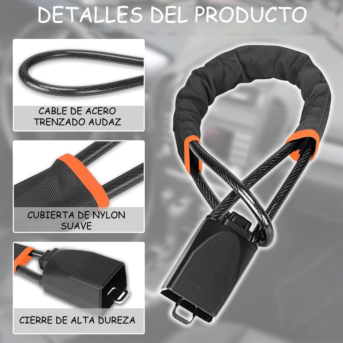 GENERICO - Bloqueo Universal Para Volante Accesorios Para Carros
