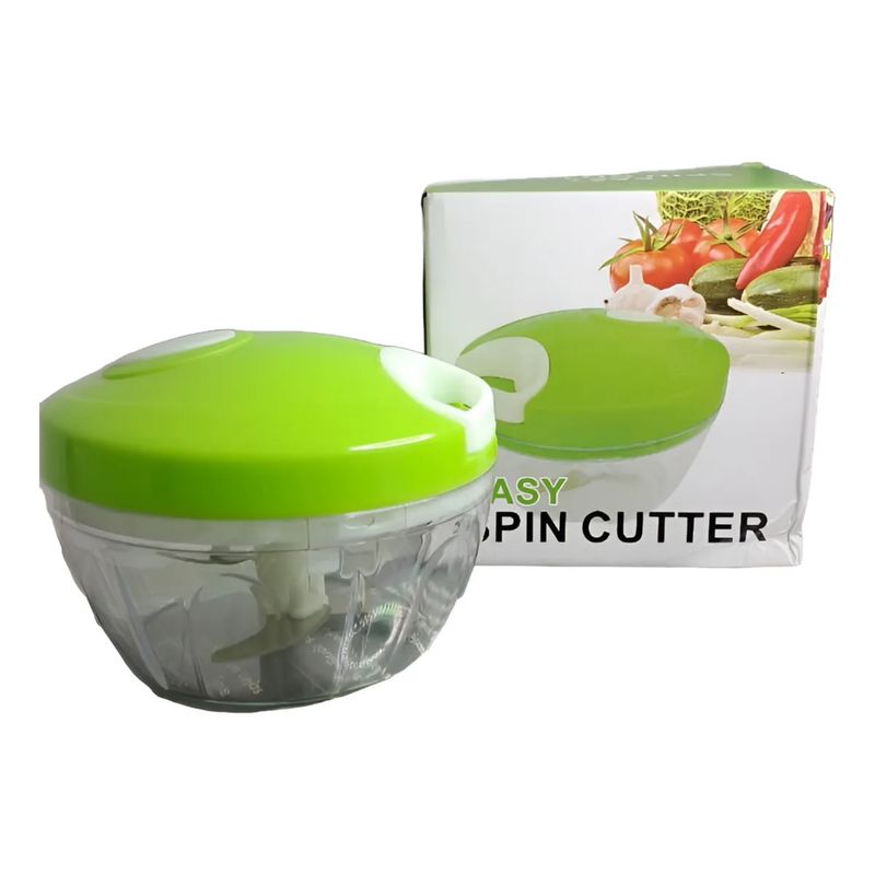 GENERICO - Picadora Verduras Hojas Acero Inoxidable Manual Linea 2025 Verde