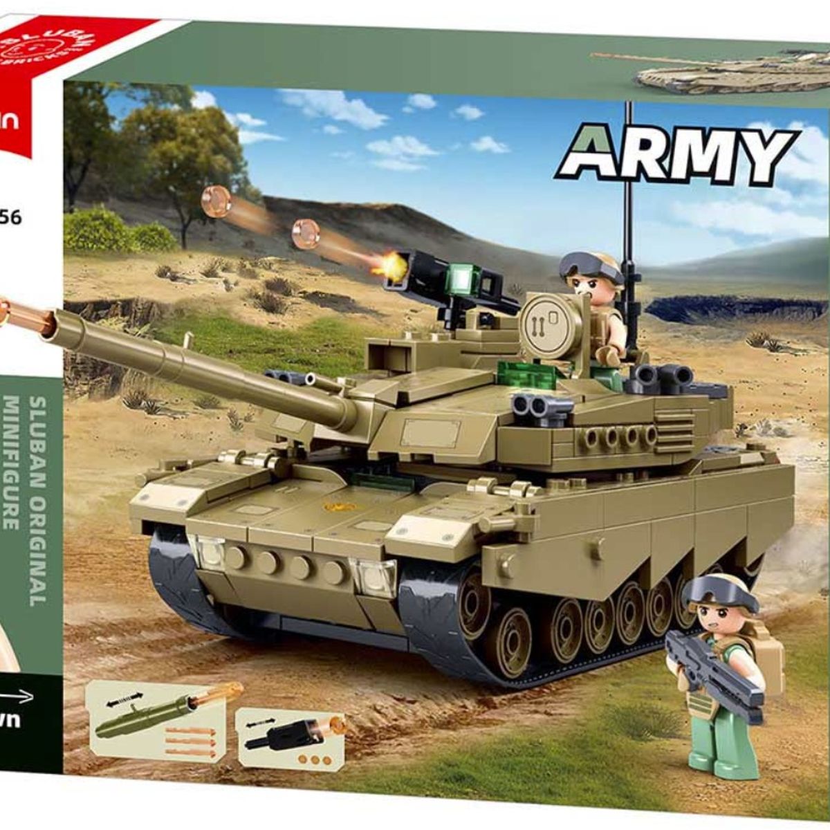 SLUBAN - Tanque Avanzado M1 Abrams X USARMY compatible Lego