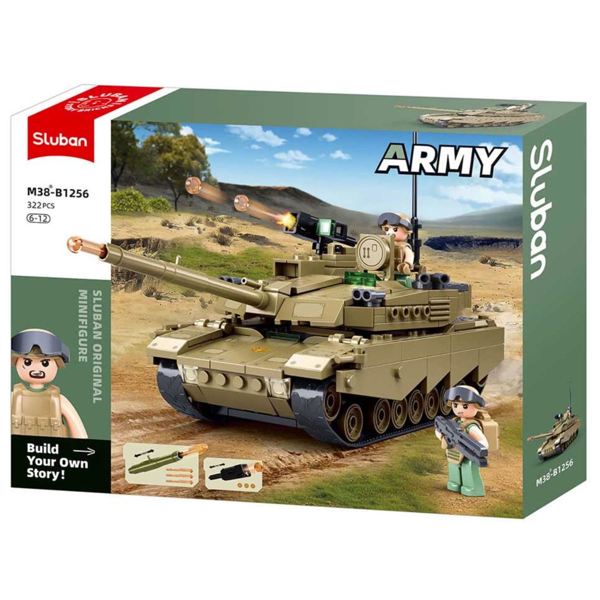 SLUBAN - Tanque Avanzado M1 Abrams X USARMY compatible Lego