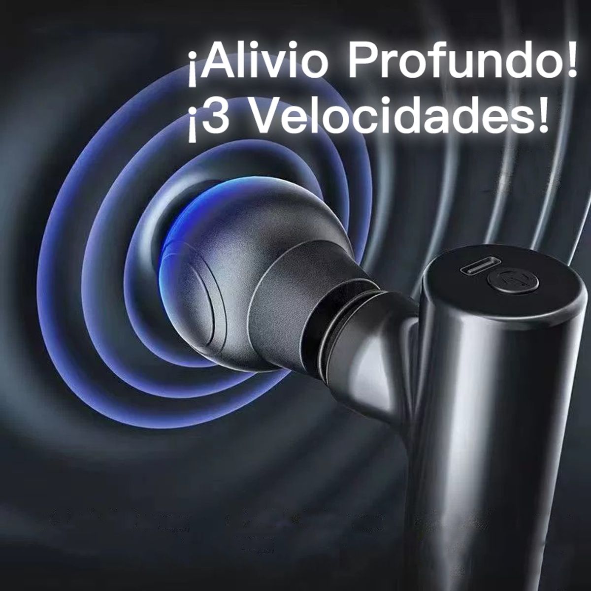 GENERICO - Pistola Mini Masajeador Muscular Masaje Eléctrico USB