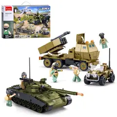 SLUBAN - Set Tanque T90 Camión HIMARS UAV Bayraktar Compatible Lego