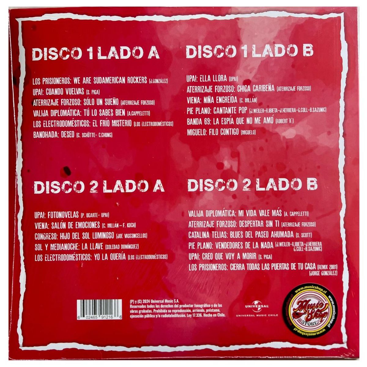 GENERICO - ROCK CHILENO DE LOS 80'S - VARIOS ARTISTAS (2LP) / VINILO