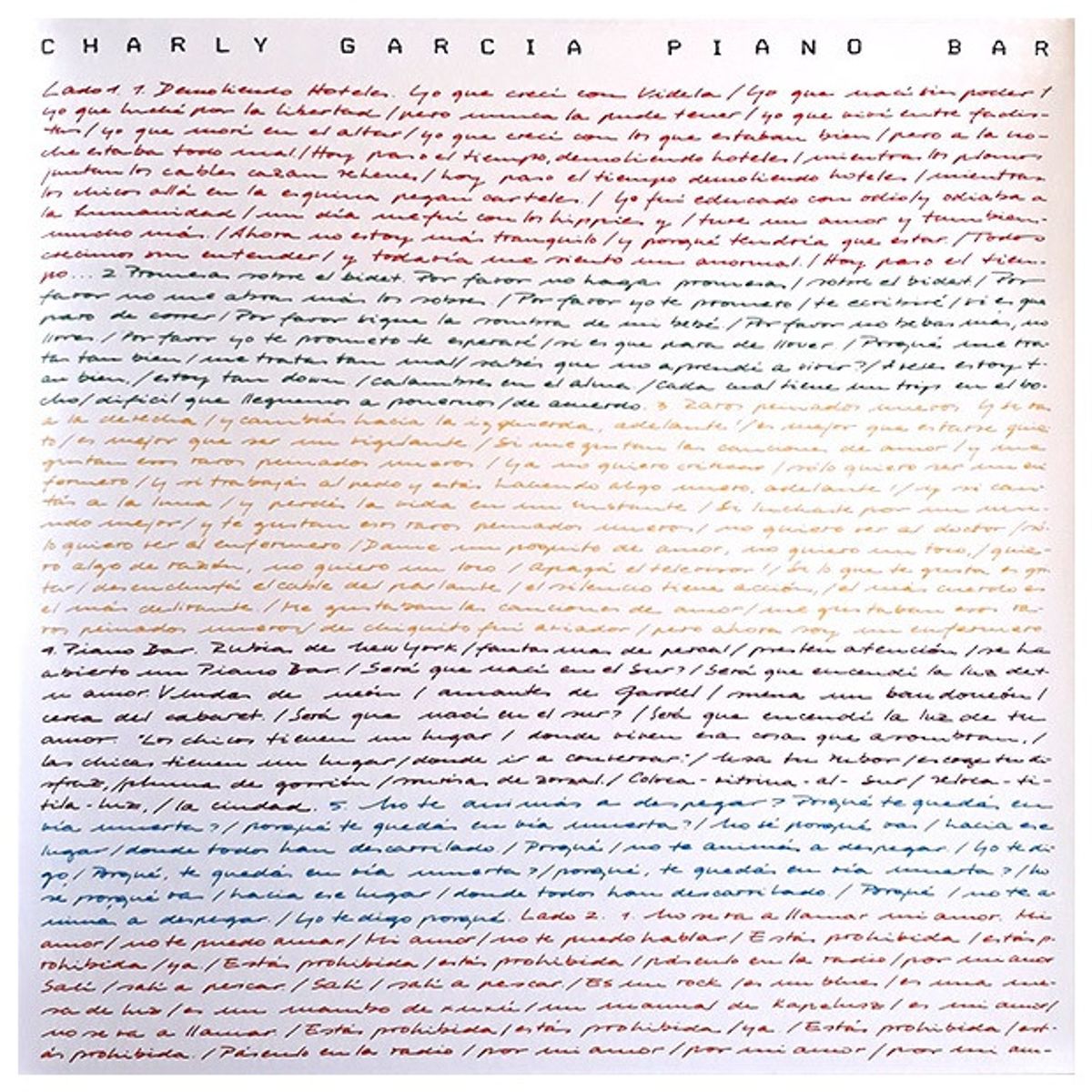 GENERICO - CHARLY GARCIA - PIANO BAR / VINILO