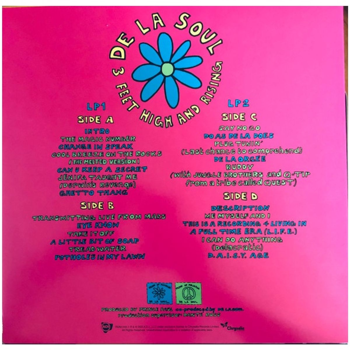 GENERICO - DE LA SOUL - 3 FEET HIGH AND RISING (2LP) / VINILO