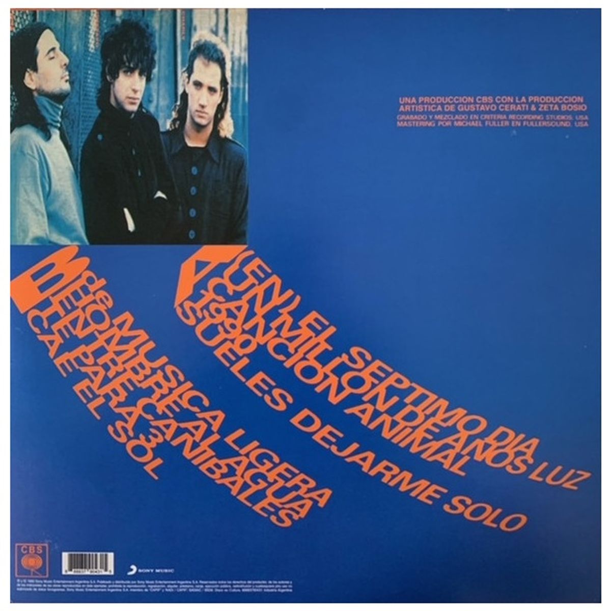 GENERICO - SODA STEREO - CANCIÓN ANIMAL / VINILO