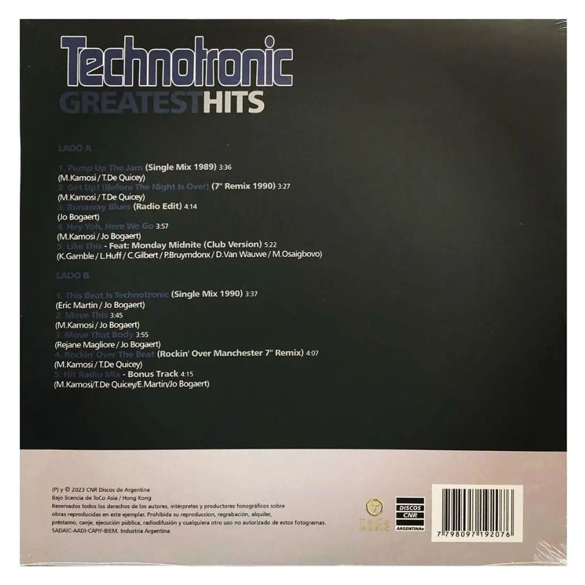 GENERICO - TECHNOTRONIC - GREATEST HITS / VINILO