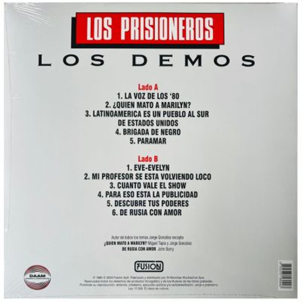 GENERICO - LOS PRISIONEROS - LA VOZ DE LOS 80 (LOS DEMOS) / VINILO