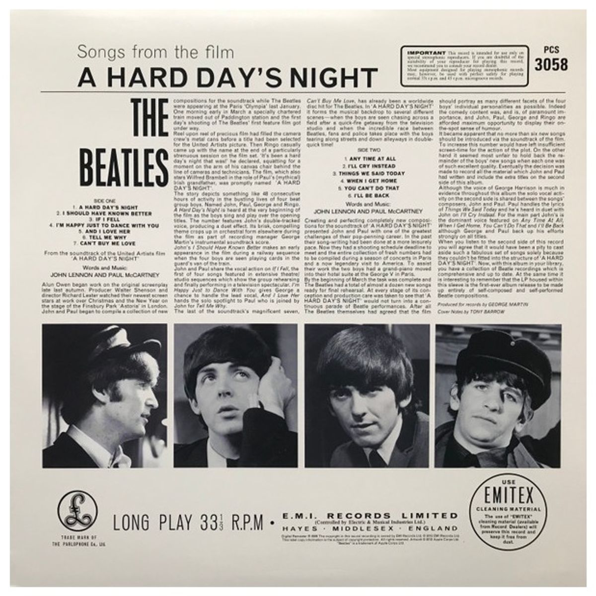 GENERICO - THE BEATLES - A HARD DAY'S NIGHT / VINILO