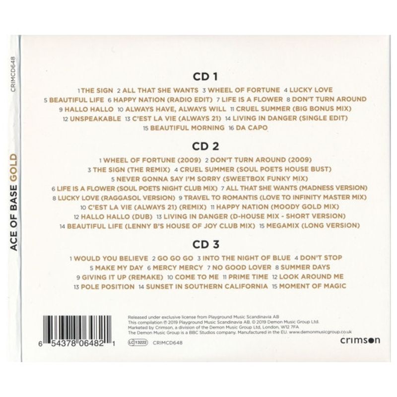 GENERICO - ACE OF BASE - GOLD 3CD  CD