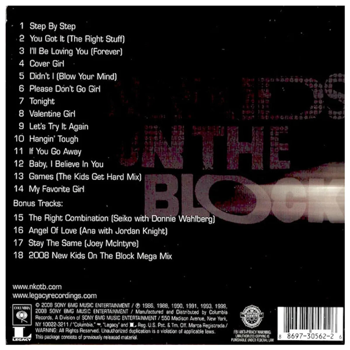 GENERICO - NEW KIDS ON THE BLOCK - GREATEST HITS / CD