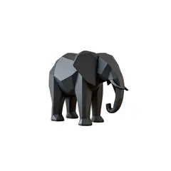 GENERICO - Decoración - Elefante polígono minimalista