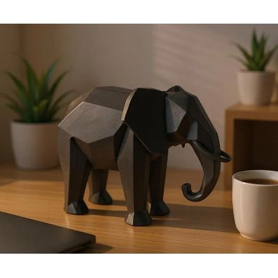 Imagen 2 del producto Decoración - Elefante polígono minimalista