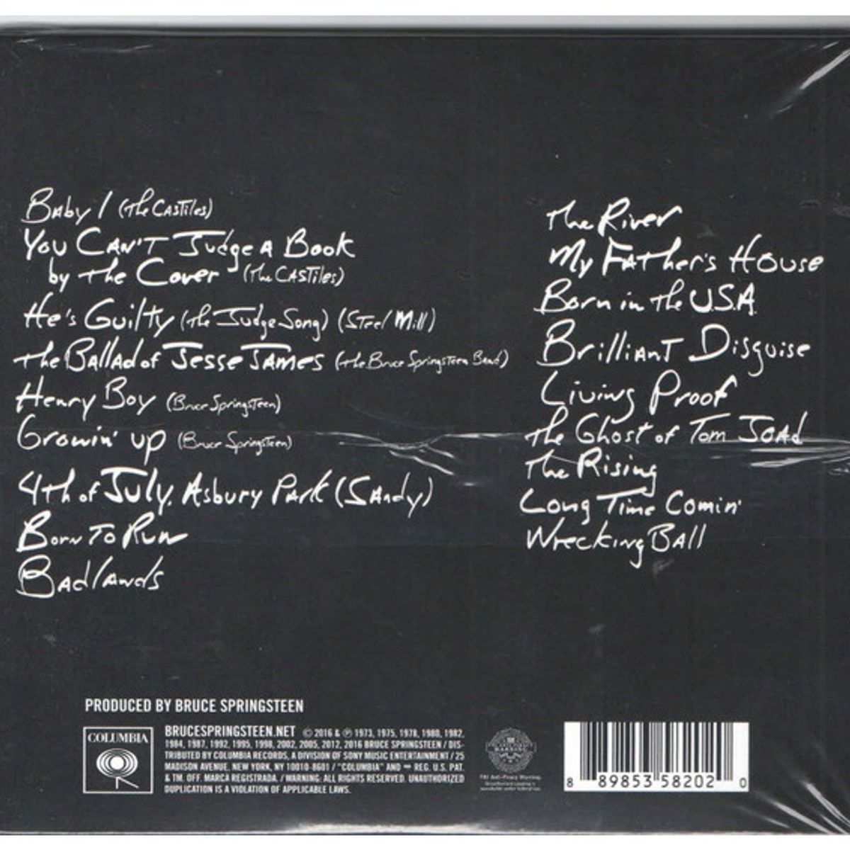 GENERICO - BRUCE SPRINGSTEEN - CHAPTER AND VERSE / CD