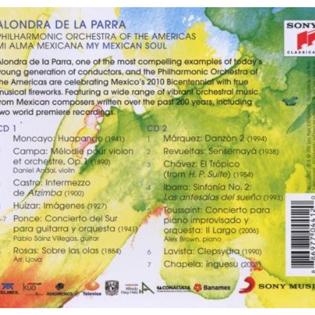 GENERICO - ALONDRA DE LA PARRA - MI ALMA MEXICANA (MY MEXICAN SOUL) (2CD) / CD