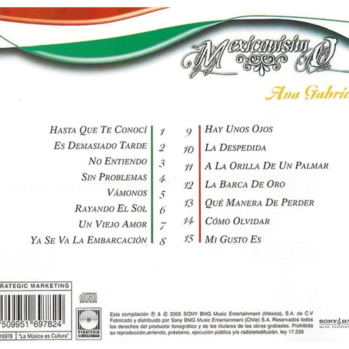 GENERICO - ANA GABRIEL - MEXICANÍSIMO / CD