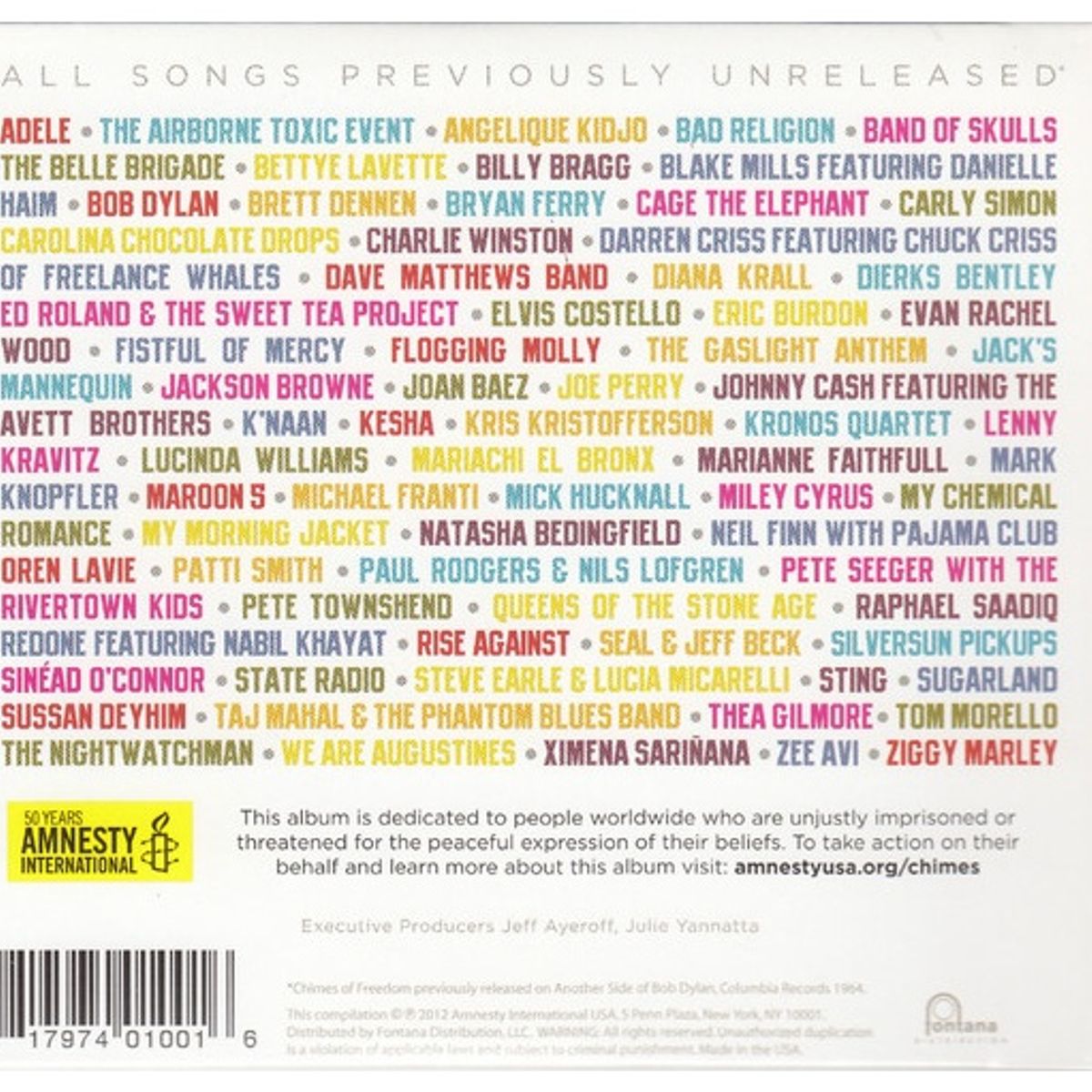 GENERICO - CHIMES OF FREEDOM: THE SONGS OF BOB DYLAN - VARIOS ARTISTAS (4CD) (DIGIPACK) / CD