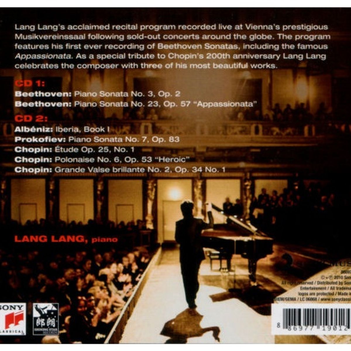GENERICO - LANG LANG - LIVE IN VIENNA (2CD) / CD