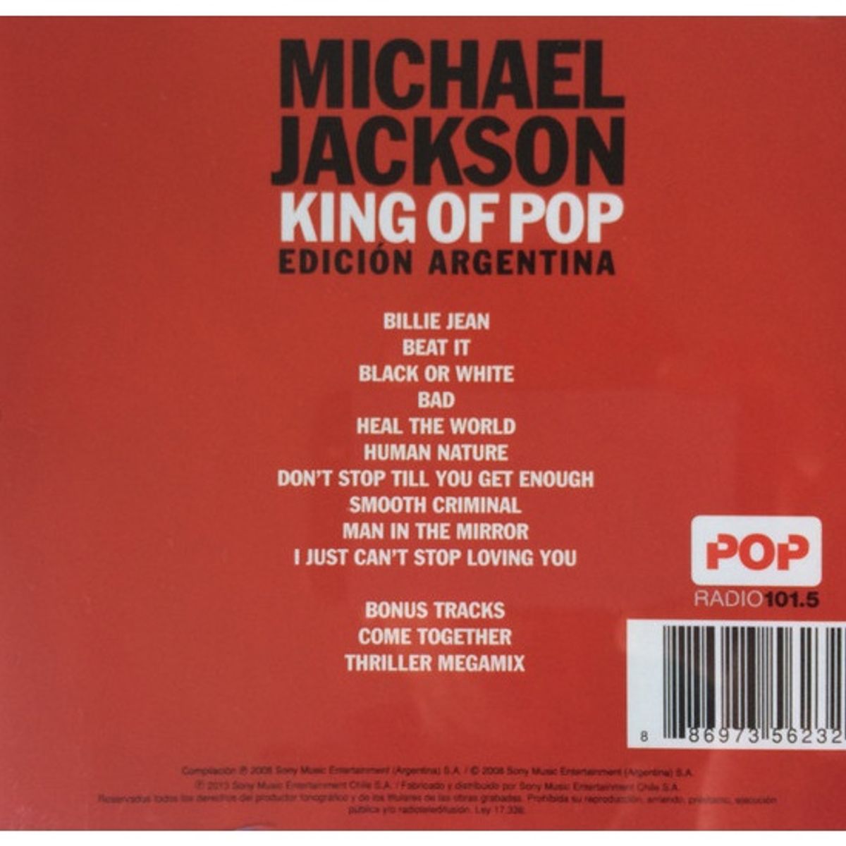 GENERICO - MICHAEL JACKSON - KING OF POP (EDICION ARGENTINA) / CD