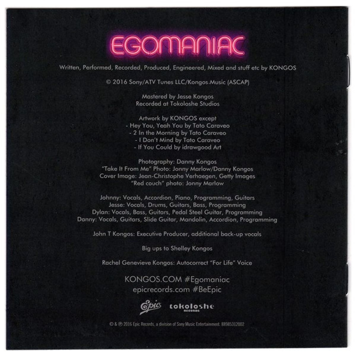 GENERICO - KONGOS - EGOMANIAC / CD