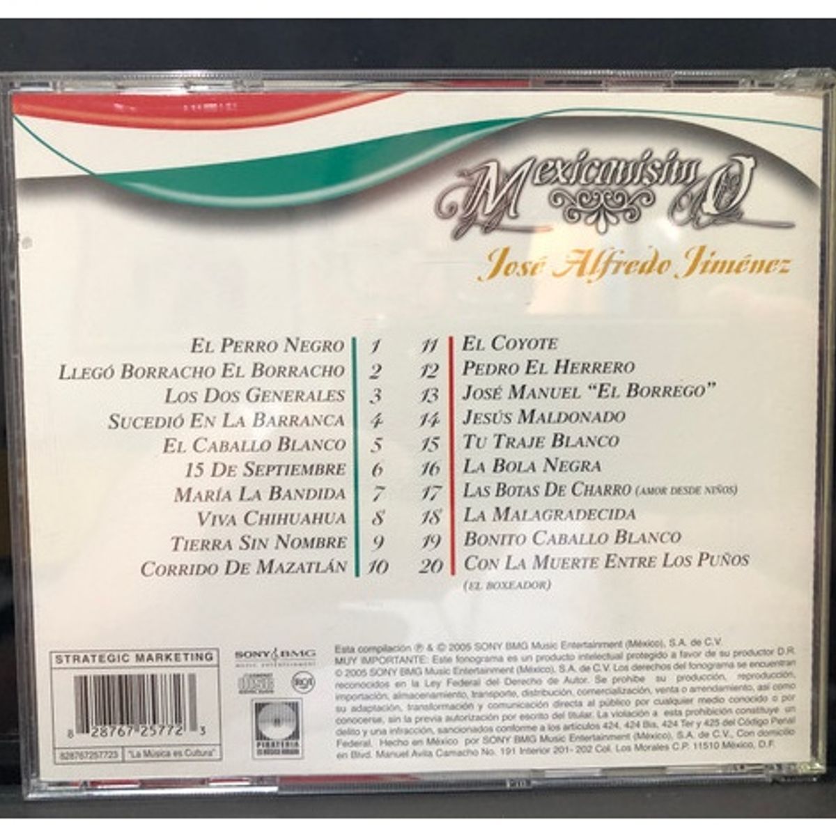 GENERICO - JOSE ALFREDO JIMENEZ - MEXICANÍSIMO / CD