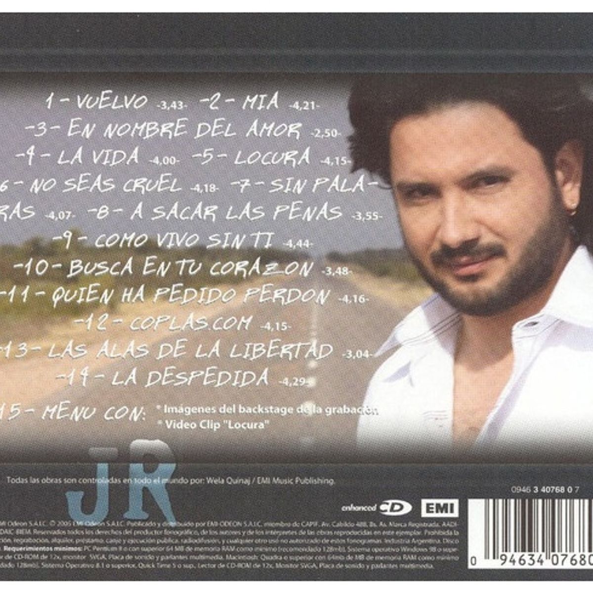 GENERICO - JORGE ROJAS   - LA VIDA  / CD