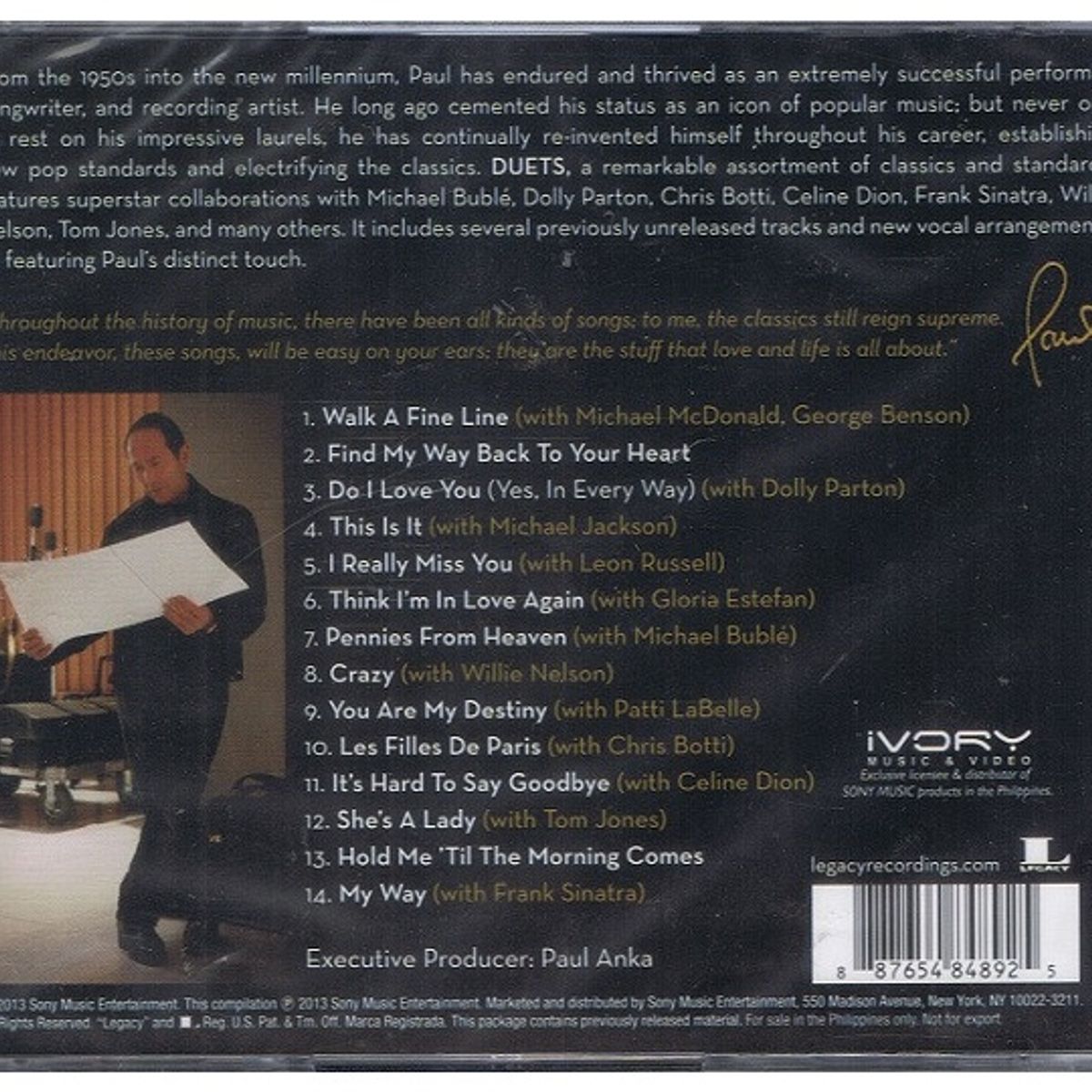 GENERICO - PAUL ANKA - DUETS (EDICION USA) / CD