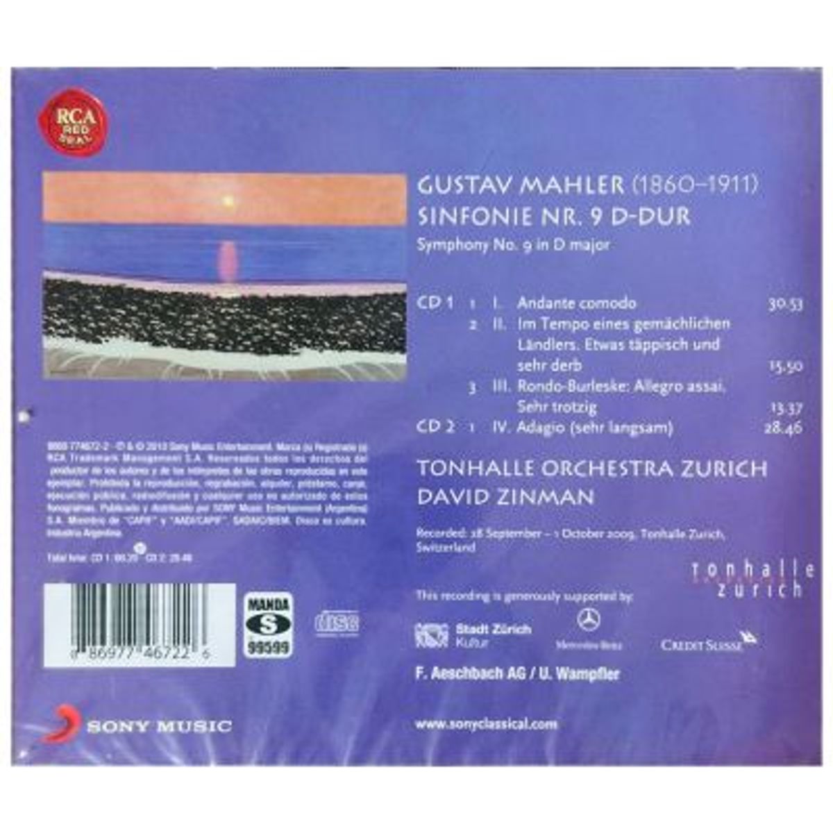 GENERICO - GUSTAV MAHLER - SYMPHONY NO. 9 (2CD) / CD