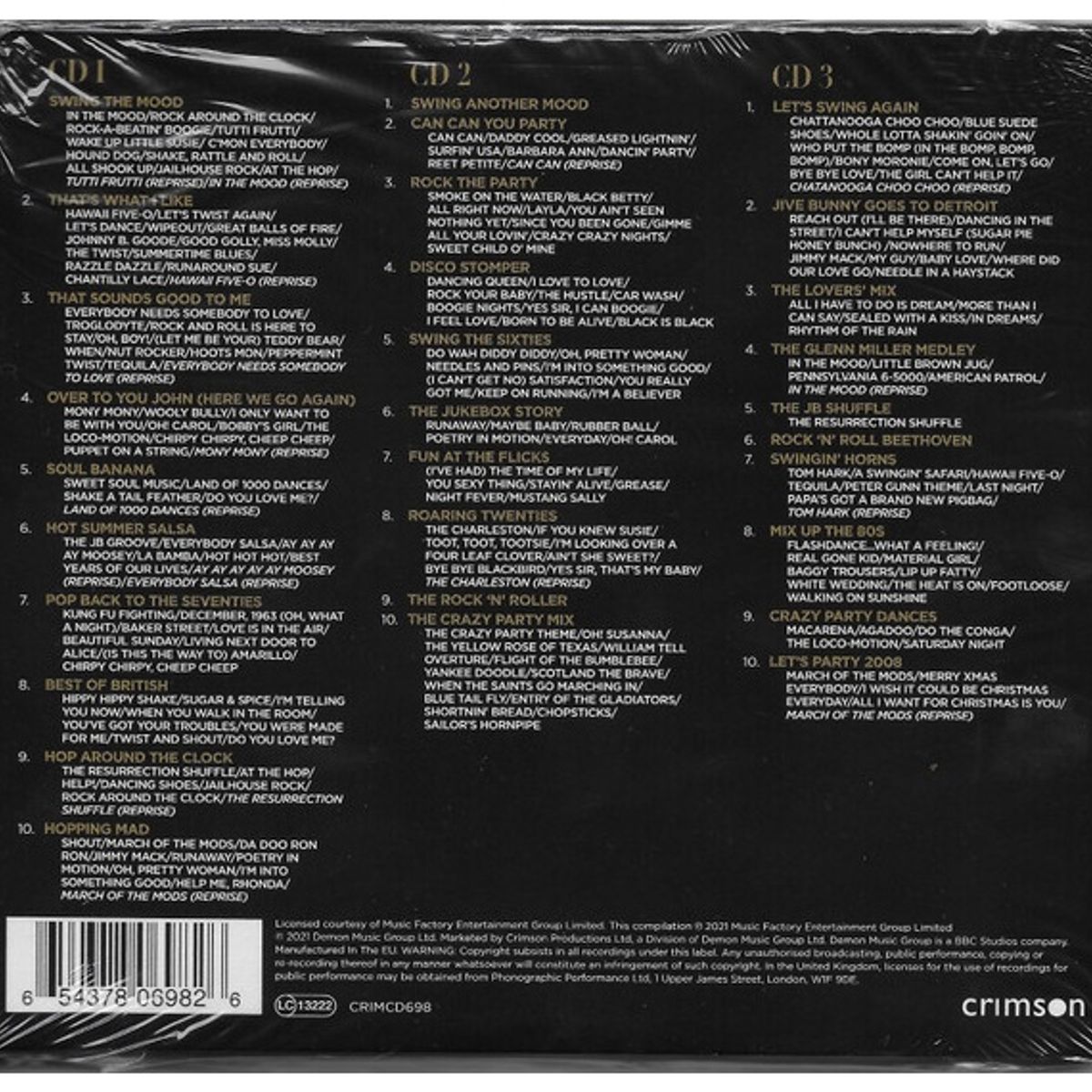 GENERICO - JIVE BUNNY AND THE MASTERMIXERS 3CD - GOLD  CD