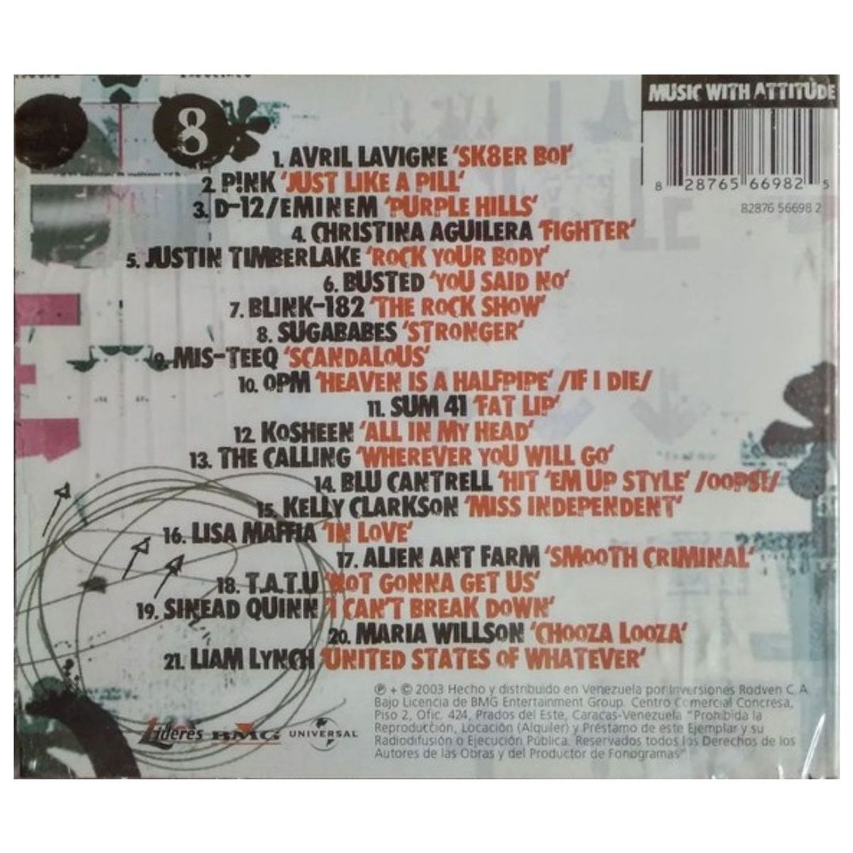 GENERICO - R8TED -  MUSIC WITH ATTITUDE  - VARIOS ARTISTAS  CD