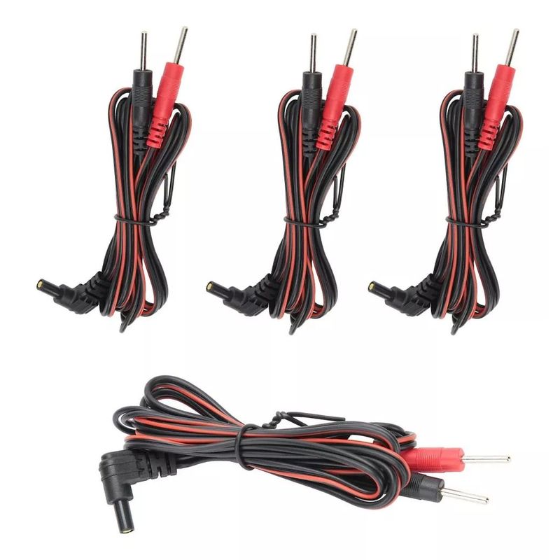 KUANGYE - 2 Pares Cables De Electrodos Tens (4 Cables)