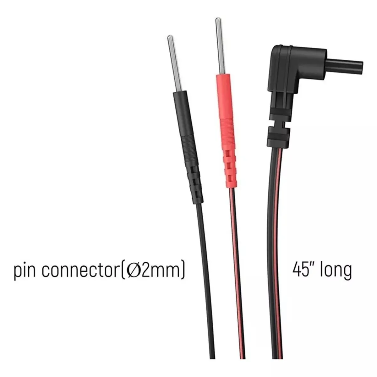 KUANGYE - 2 Pares Cables De Electrodos Tens (4 Cables)