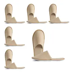 ATURE - 6 Pares Pantuflas Desechables Para Viaje Hotel Talla Única