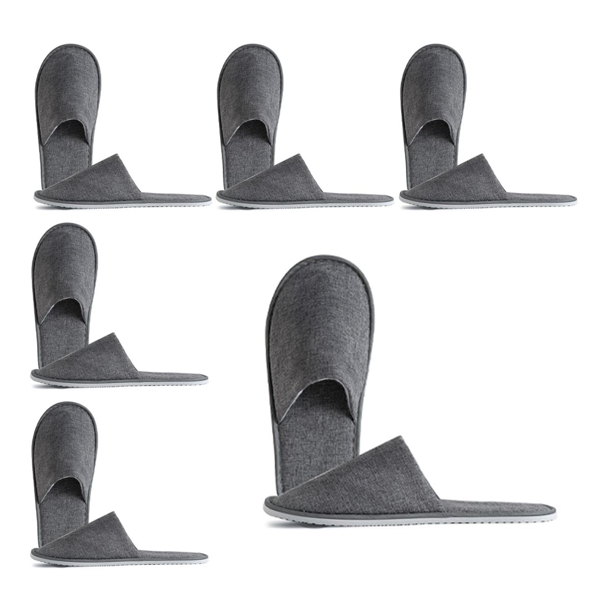 ATURE - 6 Pares Pantuflas Desechables Para Viaje Hotel Talla Única