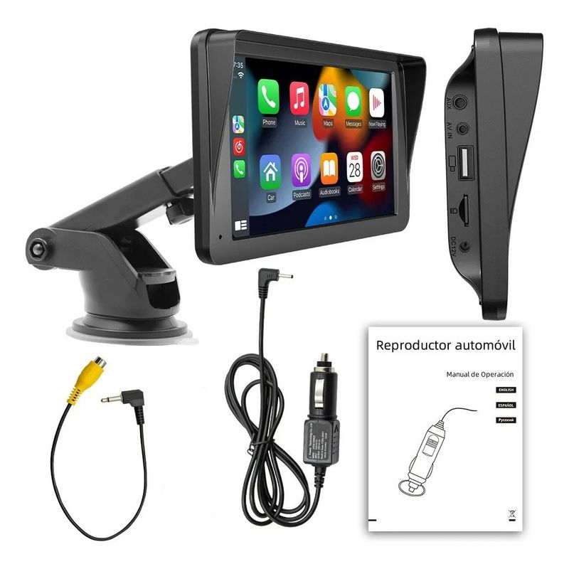 KUANGYE - Estéreo Inalámbrico Para Coche 7 Para Apple Carplay Android