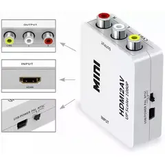 MALIK - Adaptador HDMI a RCA : Convierte HDMI a 3 Salidas AV