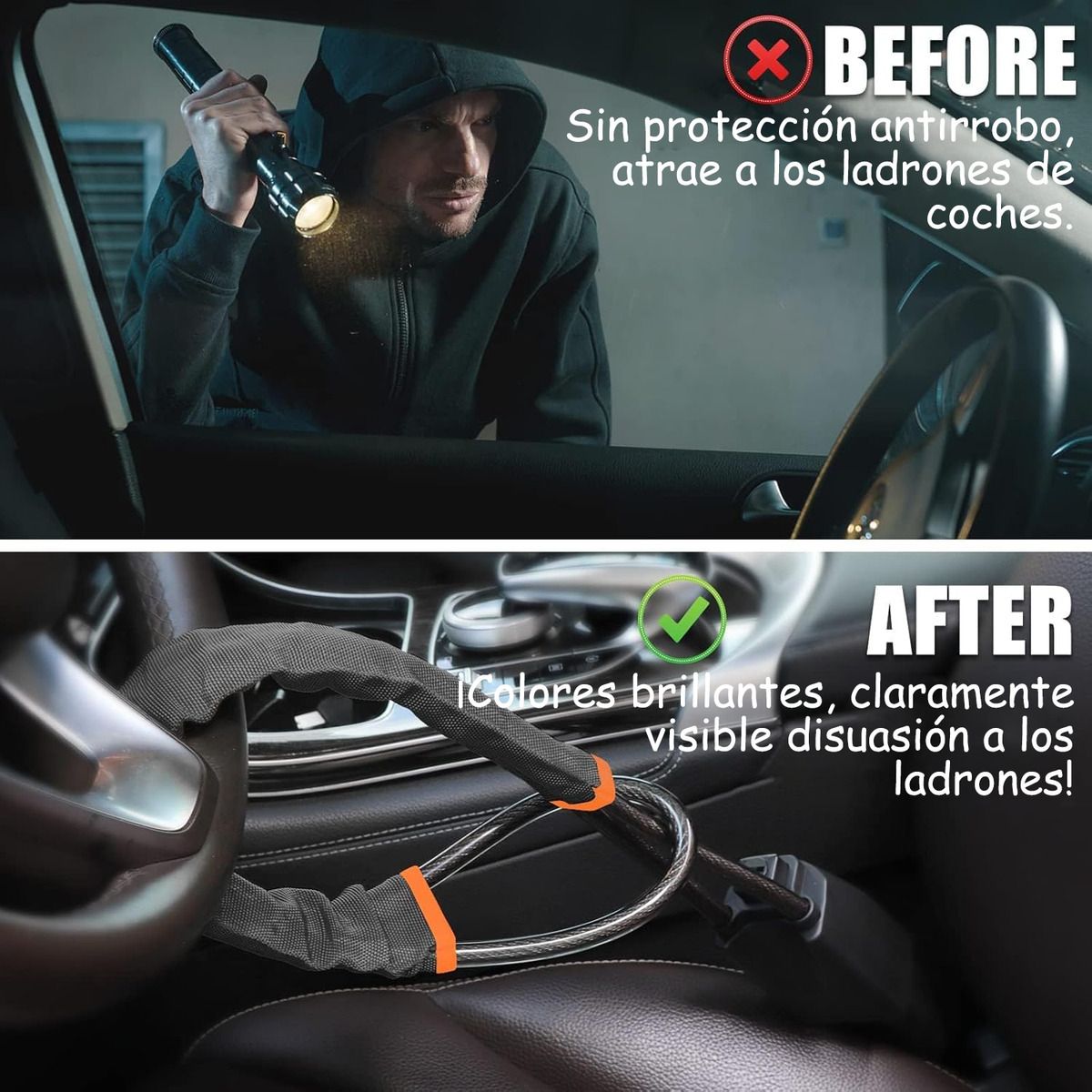 GENERICO - Traba Volante Bloqueo Universal Conexión Al Cinturón