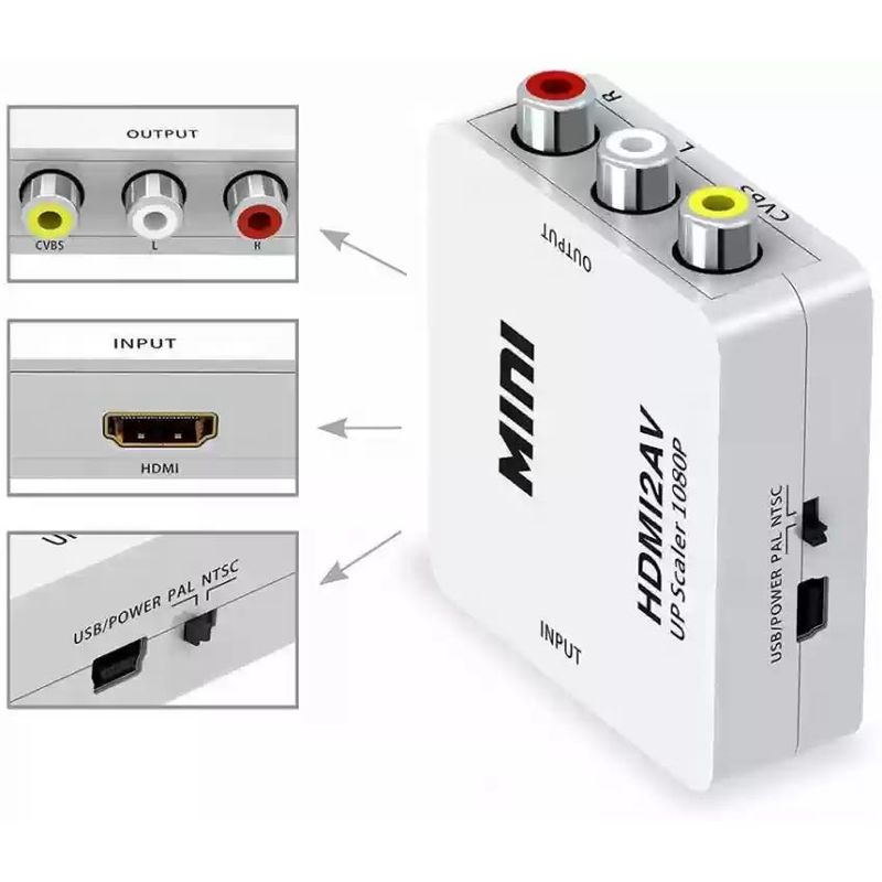 MALIK - Convertidor HDMI a RCA Convierte HDMI a Video Compuesto