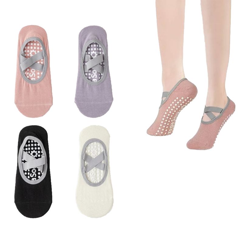 ATURE - Calcetines Antideslizantes Yoga Pilates Set 4 Pares