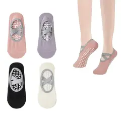 ATURE - Calcetines Antideslizantes Yoga Pilates Set 4 Pares