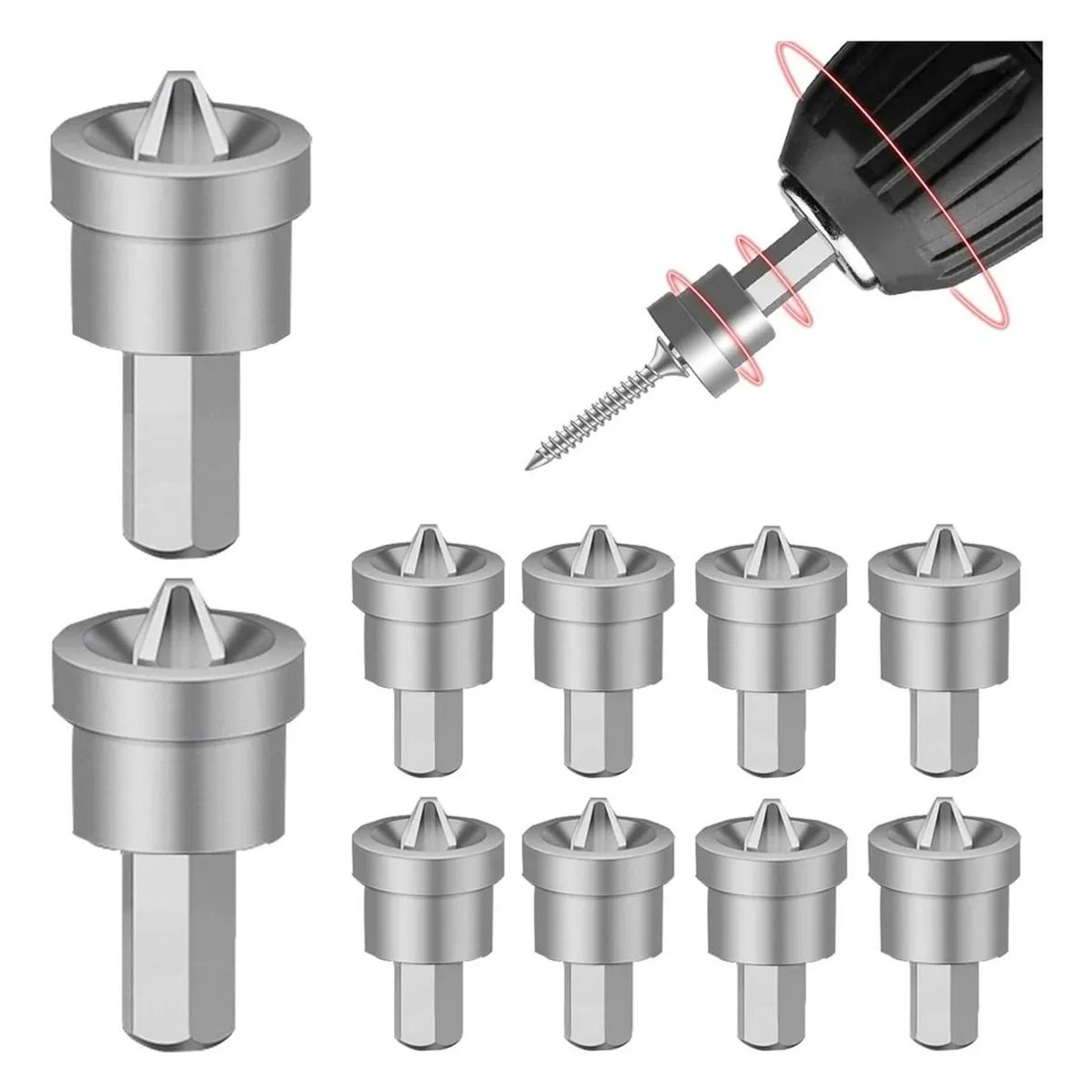 KUANGYE - Punta Phillips Ph2 Yeso Carton Vulcanita 14x25mm 10-und